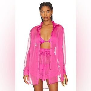 Shani Shemer Jonas Buttoned Shirt in Rose Blossom size OS